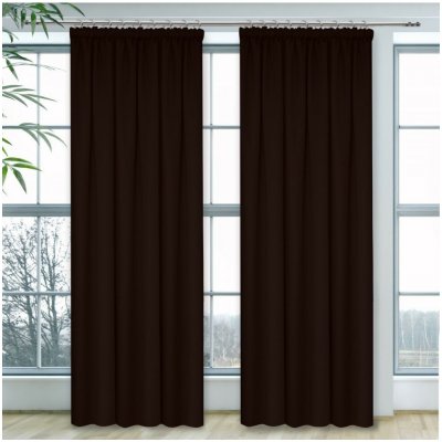 Mondo Italia Závěs řasící pásce Heaven tmavohnědý Hnědá 140x250 cm – Zboží Mobilmania