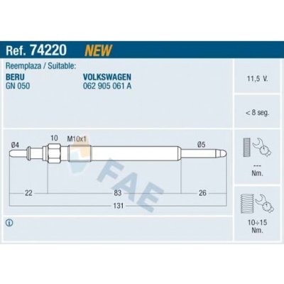 Žhavicí svíčka FAE 74220 – Hledejceny.cz