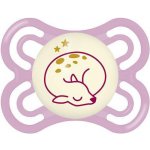 Mam šidítko Perfect Night silikon se sterilizačním boxem s kolouškem fialová – Zboží Mobilmania