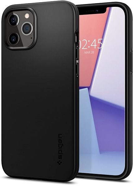 Pouzdro Spigen Thin Fit černé iPhone 12/iPhone 12 Pro