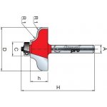Stopková fréza tvarová na dřevo FREUD 38-20408 R=6,4 D=38,1 A= 8 s ložiskem