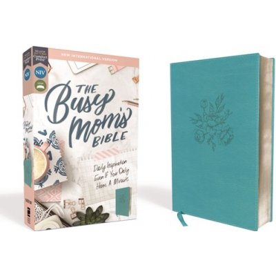 Niv, Busy Mom's Bible, Leathersoft, Teal, Red Letter Edition, Comfort Print: Daily Inspiration Even If You Only Have One Minute ZondervanImitation Leather – Zboží Mobilmania
