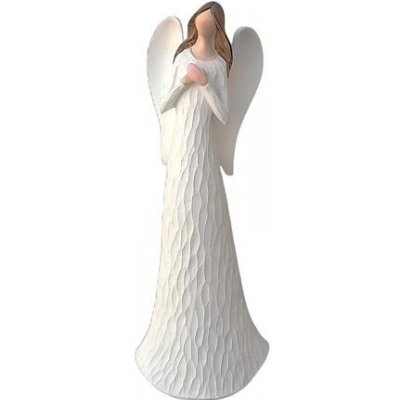 Prodex Anděl bílý s hnědými vlasy 15 cm polyston PRODEX 240095 – Hledejceny.cz