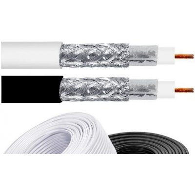 TST cable Koaxiální kabel RG-59U/48FA 305m PVC 6mm bílý cívka – Zboží Mobilmania