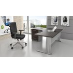 NABYTEK-DESIGNOVY.CZ - ZEP 1.14 07 Sestava kancelářského nábytku Komfort 1.14 kaštan/šedá – Zboží Dáma