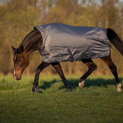 BUSSE Deka výběhová Rain Dear s vyšším krkem grey navy – Zbozi.Blesk.cz