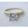 Prsteny Klenoty Budín Luxusní zásnubní zlatý prsten se zirkony 223041299