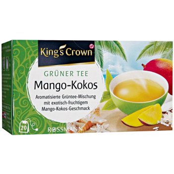 King's Crown zelený čaj Mango Kokos 20 ks 30 g