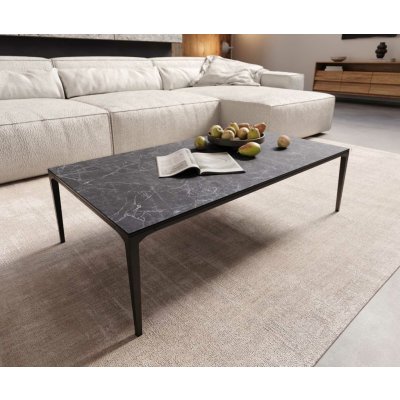 Delife Levente 110x60 cm keramika Laminam® Nero Greco antracitová podnož kov černá – Zboží Dáma