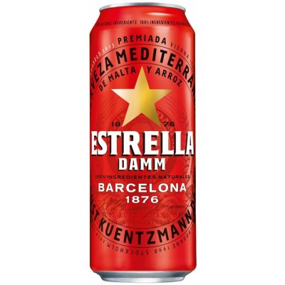 Damm Estrella 0,5l 4,6% (plech) – Sleviste.cz