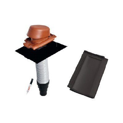 Tondach Stodo / Contiton 12 Komplet odvětrání kanalizace engoba černá – Sleviste.cz