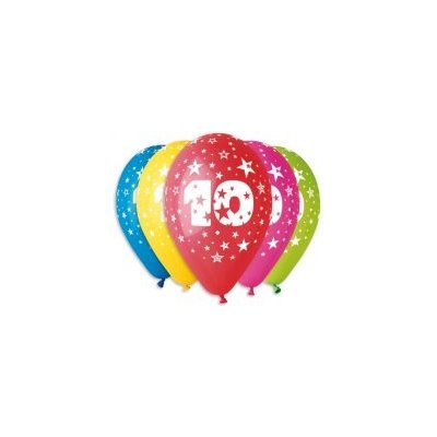 Gemar Balónek pastel 30 cm číslo 10 potisk – Zboží Mobilmania