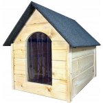 HBG Dřevěná bouda pro psa Trend L zateplená přírodní 68 x 60 x 82 cm – Zboží Mobilmania