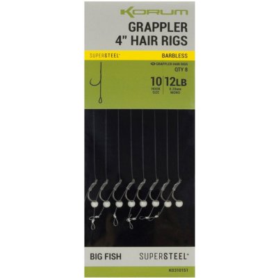 Korum Hotové Návazce Grappler Hair Rigs Barbed 10 cm Velikost 10 0,28 mm 10 lb 8 ks – Zboží Dáma Korum Hotové Návazce Grappler Hair Rigs Barbed 10 cm Velikost 10 0,28 mm 10 lb 8 ks – Zboží Dáma