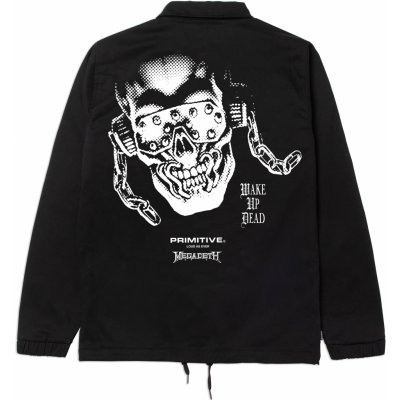 Primitive Megadeth Rattlehead Coach Jacket Black – Zboží Mobilmania