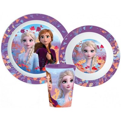 Stor Sada plastového nádobí s kelímkem pro holky motiv Ledové království Frozen 3 díly – Zboží Mobilmania