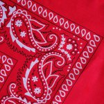 bavlněný šátek vzor Paisley červená – Zboží Dáma