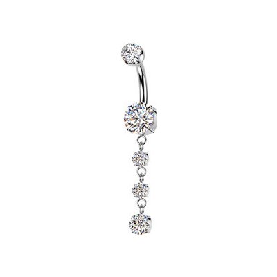 Šperky4U Visací piercing do pupíku TITAN TIT1607 – Zboží Mobilmania