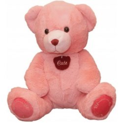 Medvěd sedící růžový 40 cm