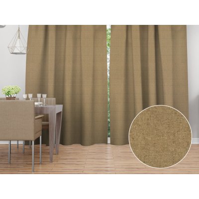 Biante Dekorační závěs PML-121 Zlatohnědá režná 145x150 cm – Hledejceny.cz