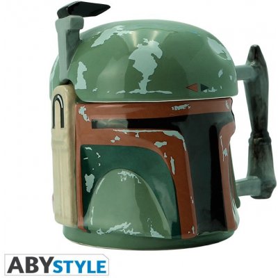 CurePink Keramický 3D hrnek Star Wars|Hvězdné Války Boba Fett SCMG25561 385 ml