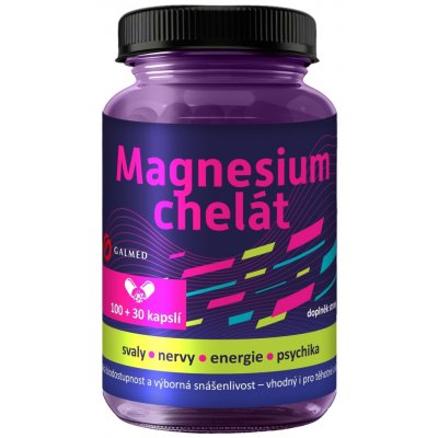 Galmed Magnesium chelát 100+30 kapslí – Hledejceny.cz