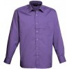 Pánská Košile Premier Workwear pánská košile s dlouhým rukávem PR200 purple