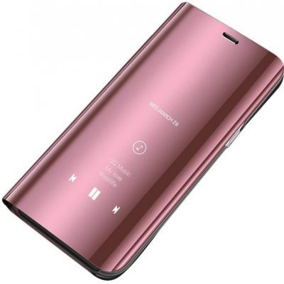 Pouzdro Beweare Clear View Samsung Galaxy A40 - růžové – Zbozi.Blesk.cz