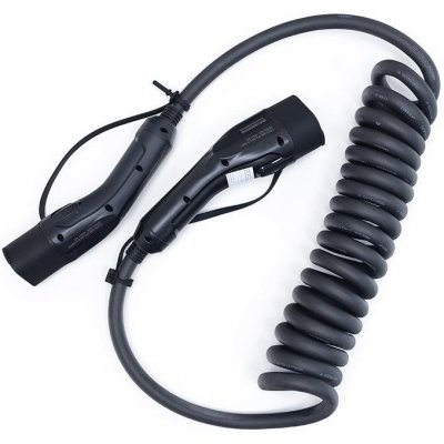 Sectron Nabíjecí kabel spirálový Type 2 Type 2 22 kW 3 × 32 A 400 V 2,5 m – Zboží Mobilmania