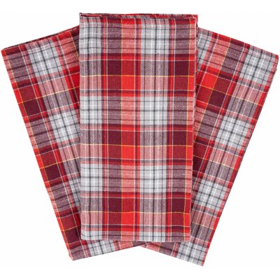 Home Elements Káro 50 x 70 cm 3 ks červenošedá – Zboží Dáma