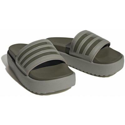 adidas dámské pantofle ADILETTE PLATFORM HQ6180 šedá – Zboží Mobilmania
