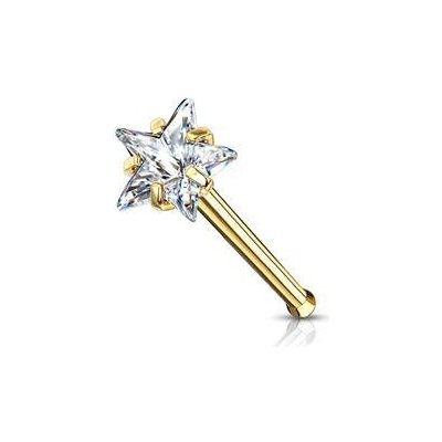 Šperky4U zlacený piercing do nosu hvězdička N0134GDC – Hledejceny.cz