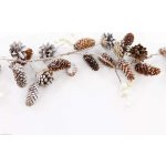 Girlanda šišky pvc 100cm natural bílá – Sleviste.cz