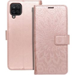 Pouzdro Forcell MEZZO Book SAMSUNG Galaxy A12 mandala zlato růžové