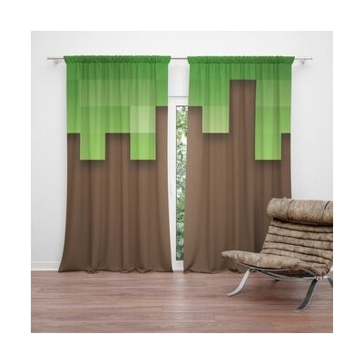 Sablio Závěs Green Blocks 2: 2ks 140x250cm – Hledejceny.cz