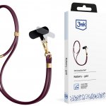 Šňůrka na telefon 3mk EasyClip Elite – bordó – Zboží Mobilmania
