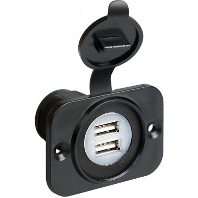 Dvojitá USB zásuvka do panelu EXT-8 12/24V LAMPA – Zboží Mobilmania