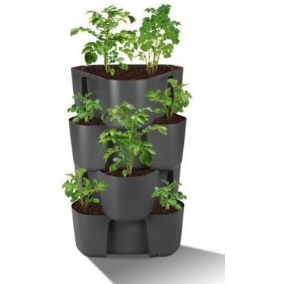 nádoba 4patra po 17cm, š36,8xd39,1cm, byliny, jahody, rajčata..plast – Hledejceny.cz