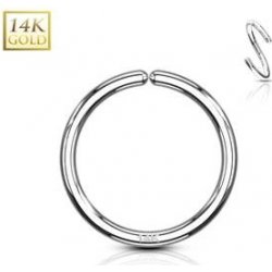 Šperky4U zlatý piercing kruh ZL01180-1210-WG