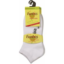 Socks 4 Fun Kotníkové bambusové ponožky 2169 bílá