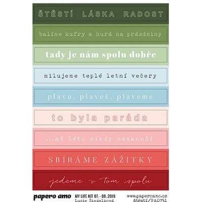 PAPERO AMO ♥ Samolepky - ČESKÉ LÉTO / Štěstí – Zboží Živě