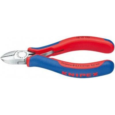 Knipex 76 12 125 - Kleště štípací boční 125mm pro elektromechaniku s pružinkou, leštěné, Bi-plast rukojeti – Zbozi.Blesk.cz