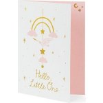 PartyDeco Blahopřání se závěsnou dekorací Čáp růžový 14 x 20 cm – Zboží Živě