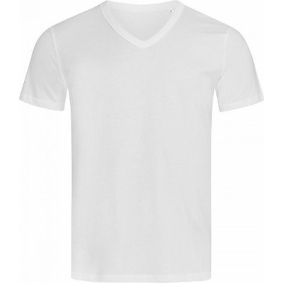 Stedman bavlněné tričko Ben s výstřihem do véčka Bílá S9010