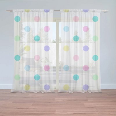 Sablio Záclony Puntík vedle puntíku: 2ks 150x250cm – Hledejceny.cz