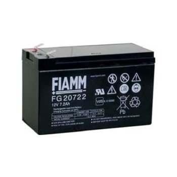 Fiamm olověná baterie FG20722 12V / 7,2Ah Faston 6,3
