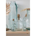 Skleněná váza z recyklovaného skla s ouškem Weny - 14*14*45cm - J-Line by Jolipa – Hledejceny.cz
