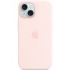 Pouzdro a kryt na mobilní telefon Apple Apple iPhone 15 Silicone Case with MagSafe - Light Pink MXPH3ZM/A