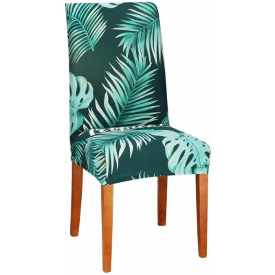 Potah na židli elastický, zelený tropical SPRINGOS SPANDEX – Zboží Mobilmania