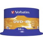 Verbatim DVD-R 4,7GB 16x, Advanced AZO, cakebox, 50ks (43548) – Zbozi.Blesk.cz